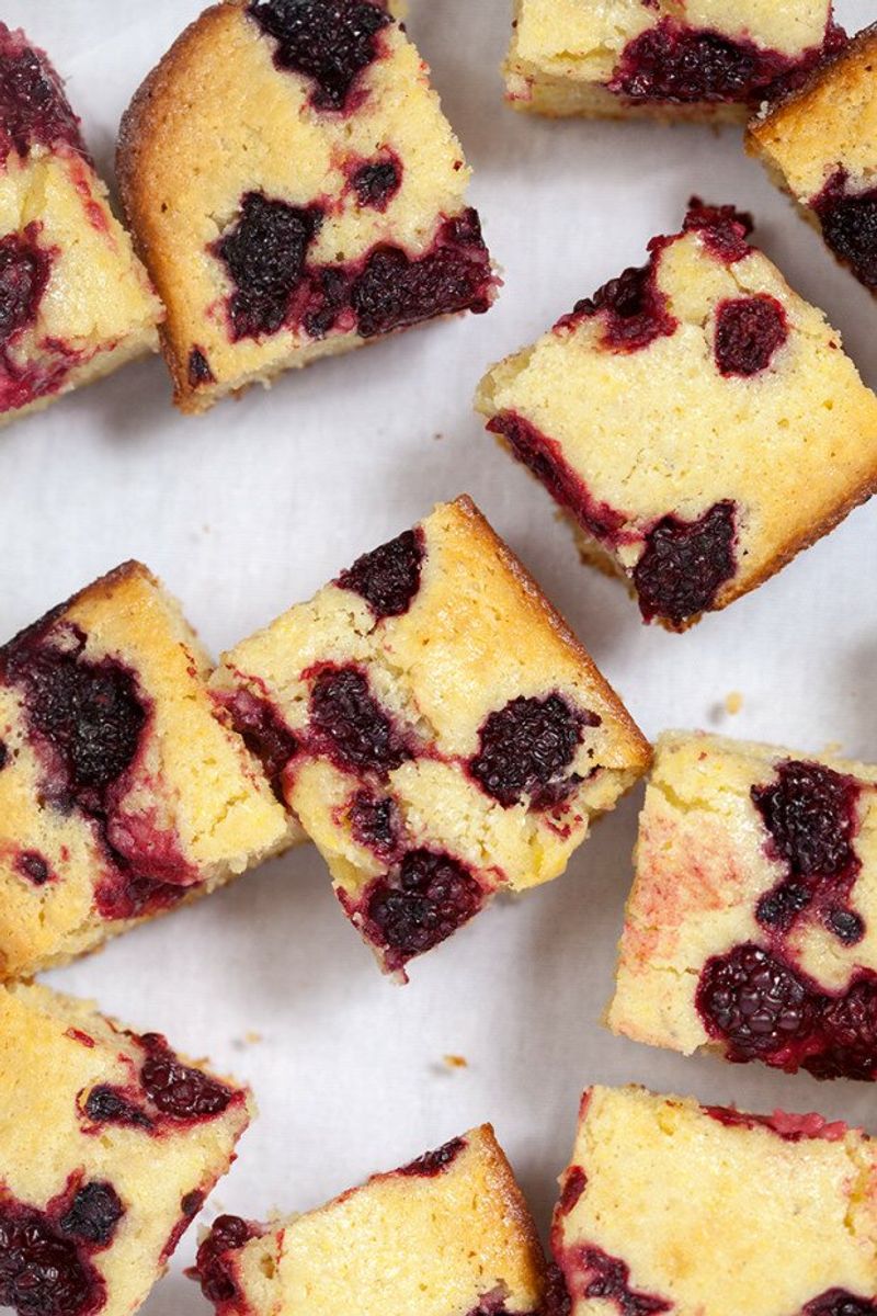 Lavender Blueberry Cornbread
