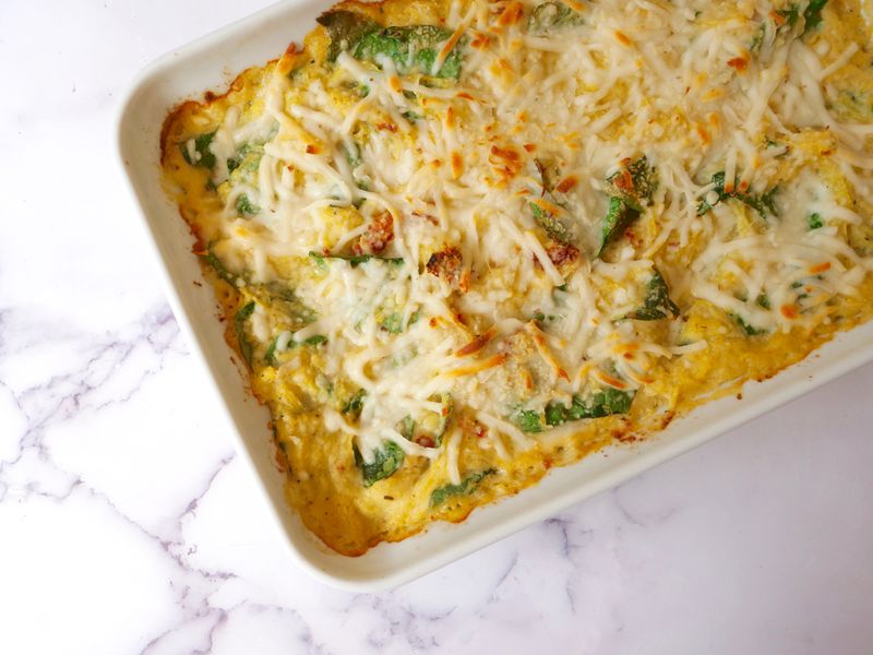 Cauliflower & Asparagus Alfredo Bake