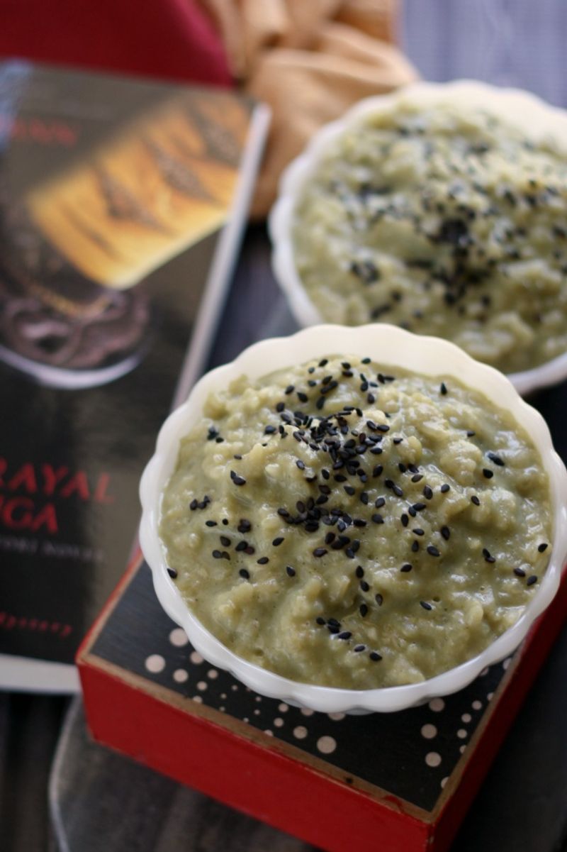 Japanese Matcha Rice Pudding