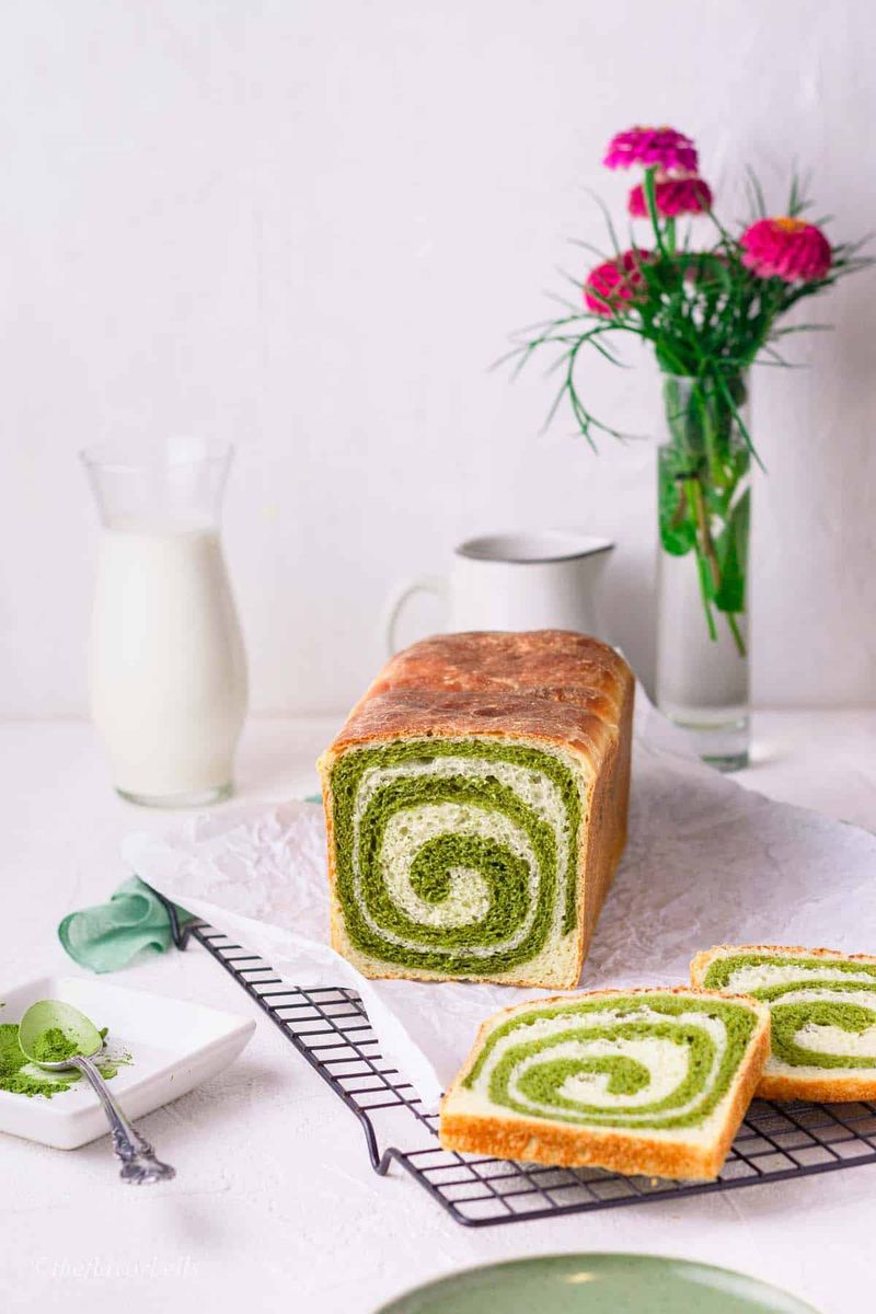 Matcha Coconut Swirl Bread