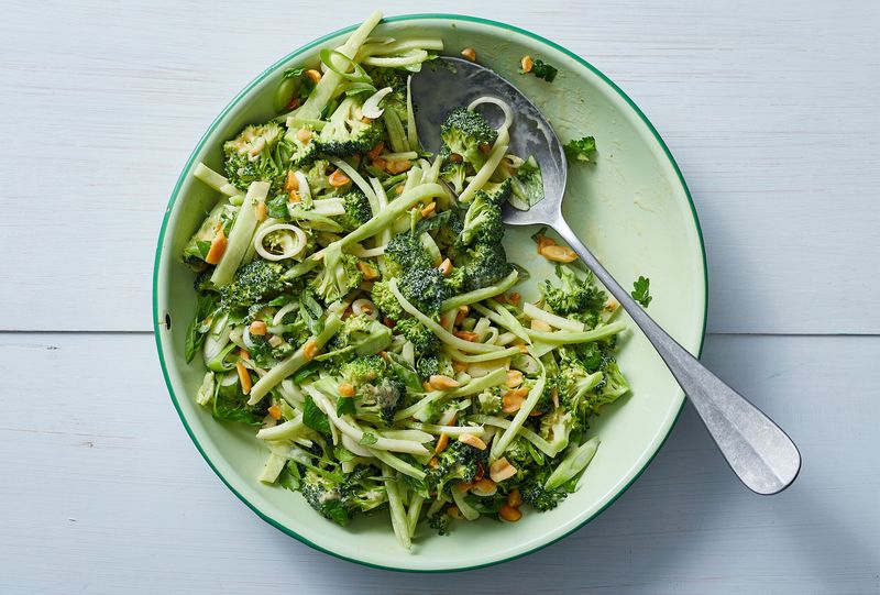 Broccoli Slaw with Tahini Dressing