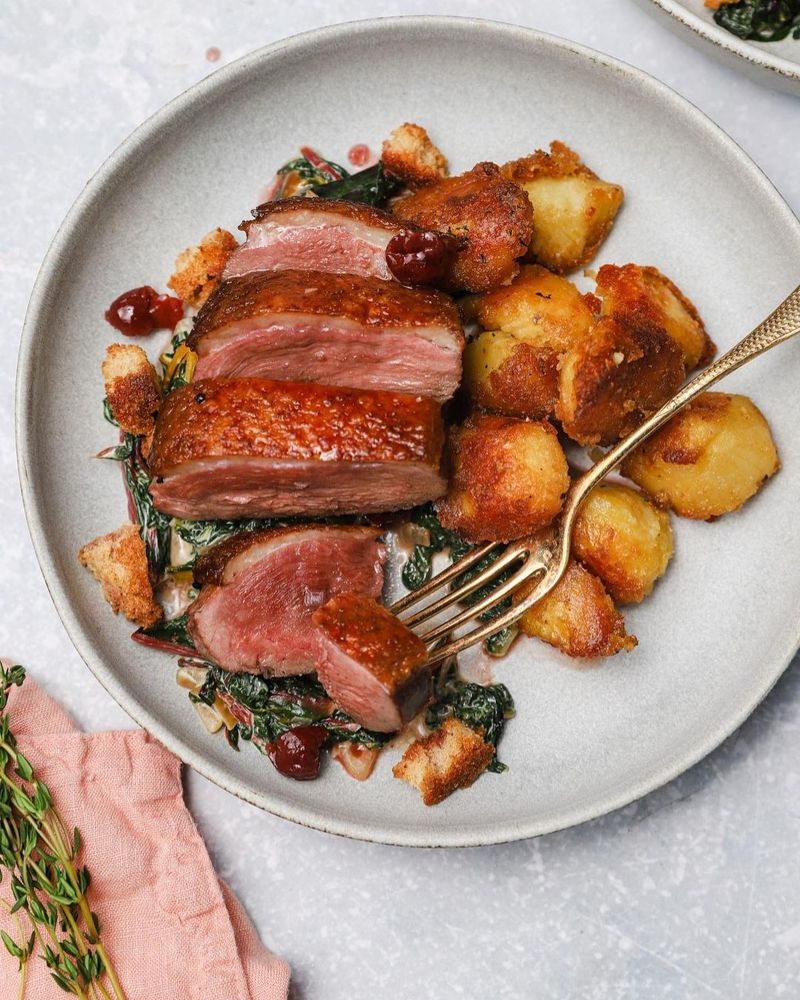 Pan-Seared Duck Breast with Cherry Reduction