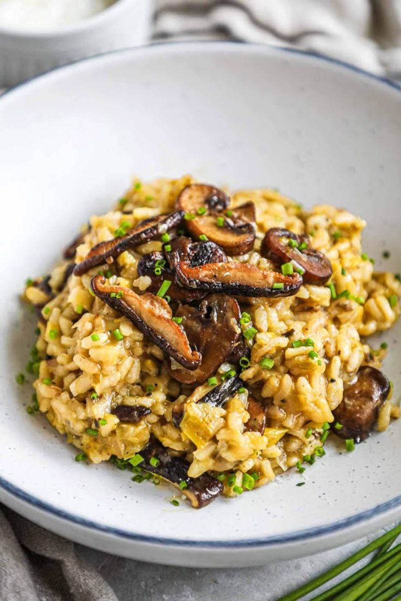 Mushroom and Leek Risotto