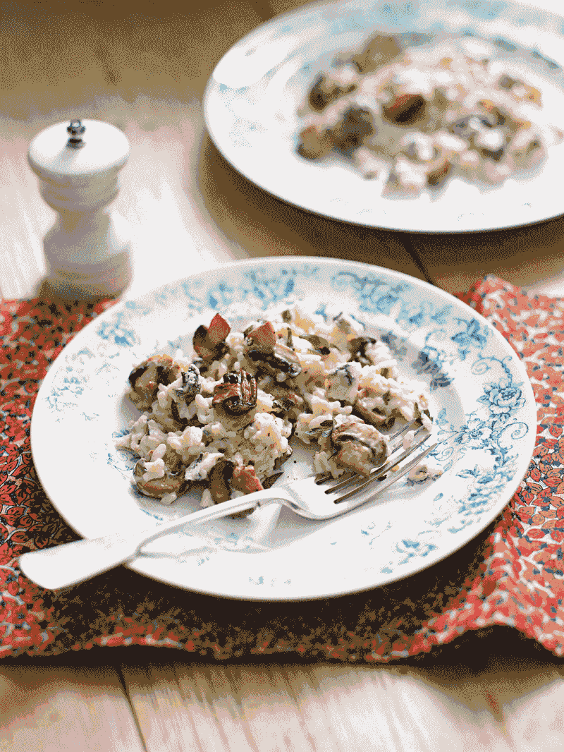 Mushroom and Blue Cheese Risotto