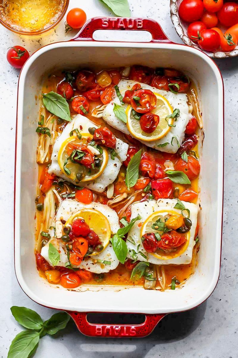 Feta Tomato-Basil Fish