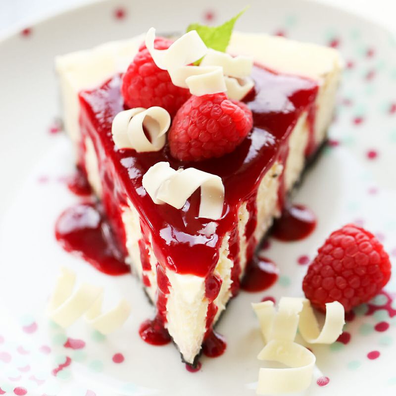White Chocolate Raspberry Cheesecake