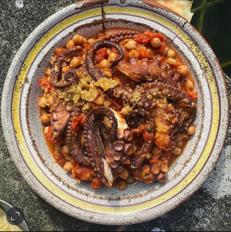 Sicilian Octopus and Chickpea Soup