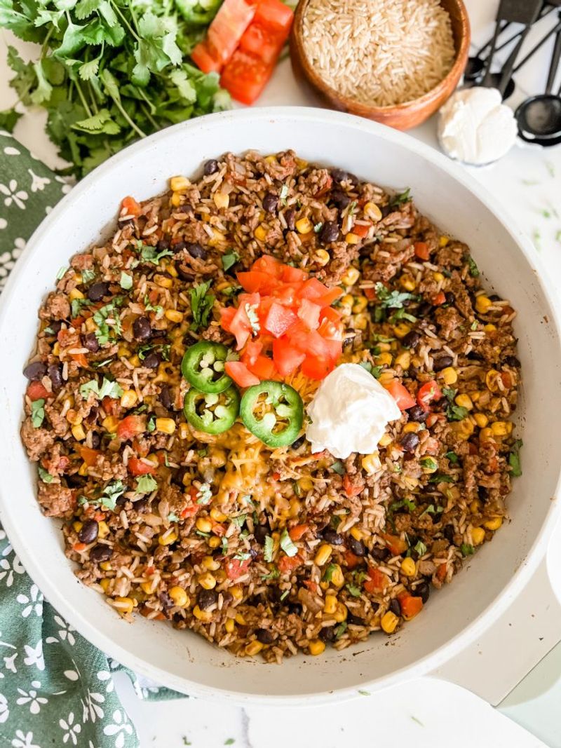 One-Pot Mexican Beef and Rice Skillet