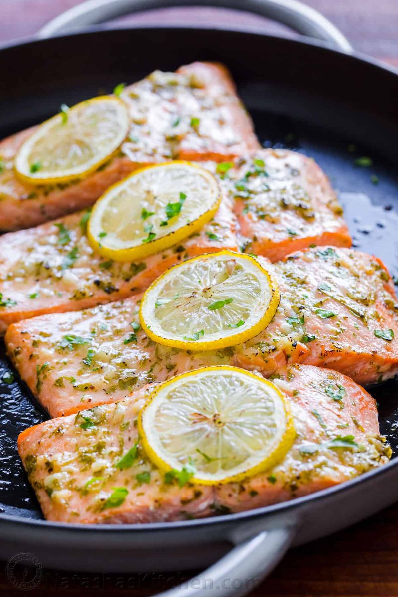 Baked Salmon with Dijon and Dill