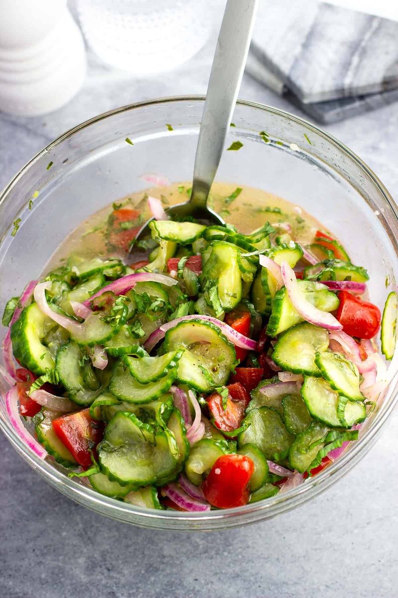 Failing To Marinate Your Cucumber Salad Before Serving It