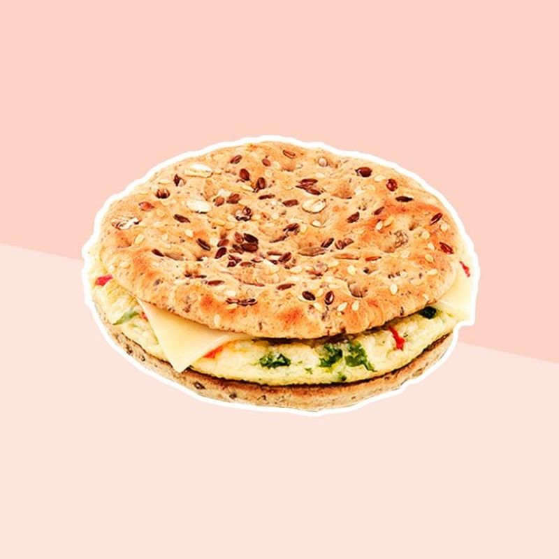 Dunkin’ Veggie Egg White Omelet Sandwich (on Multigrain Thin)