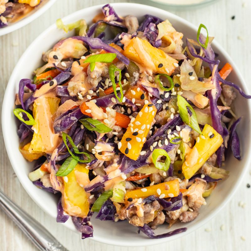 Pineapple and Cabbage Stir-Fry