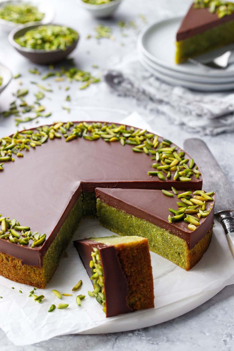 Pistachio Chocolate Cheesecake