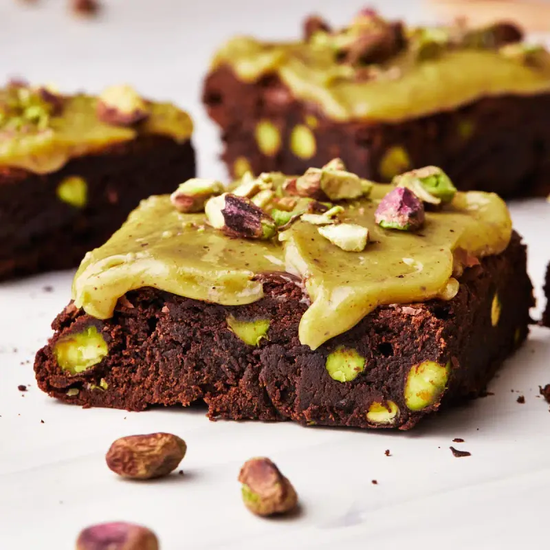 Pistachio and Chocolate Brownies
