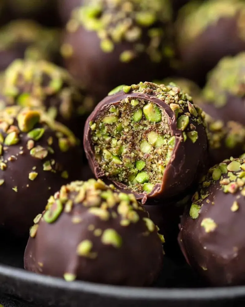 Pistachio Chocolate Truffles