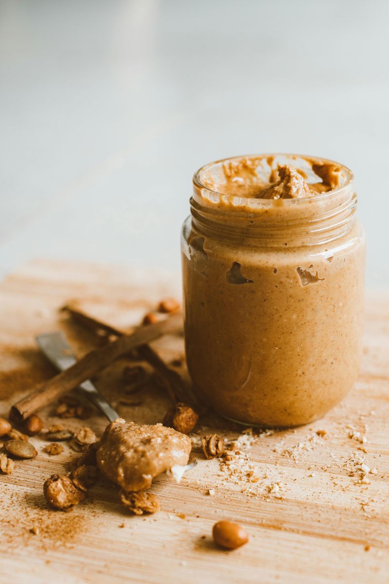 Peanut Butter Jars: Store Upside Down