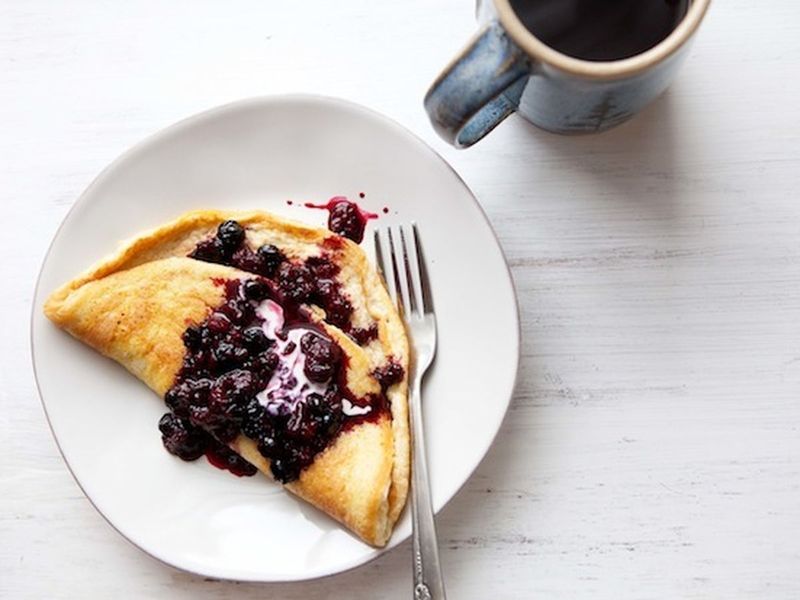 Healthy Sweet Omelette with Blueberries