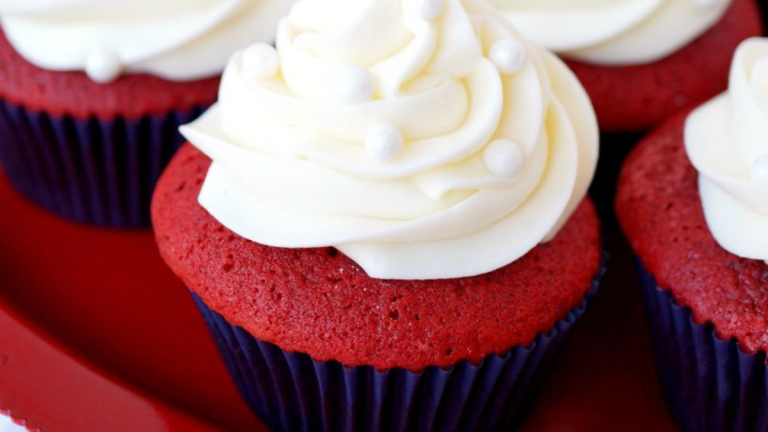 Red Velvet Cupcakes with Cream Cheese Frosting (Easy Homemade Recipe)