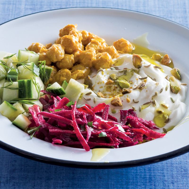 SAVORY: Savory Chickpea, Cucumber & Beet Bowl