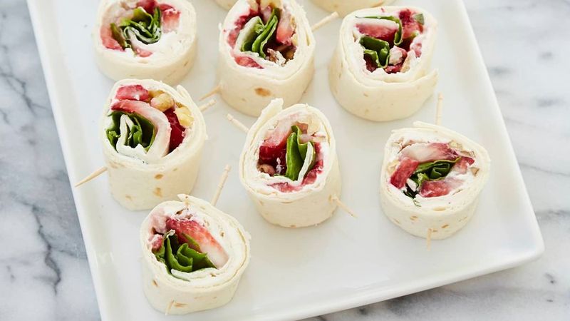 SAVORY: Strawberry Spinach Pinwheels