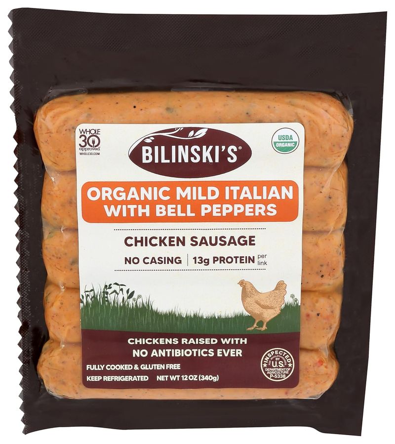 SIZZLE: Bilinski's Organic Mild Italian Chicken Sausage
