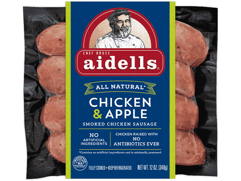 SIZZLE: Aidells Organic Chicken & Apple