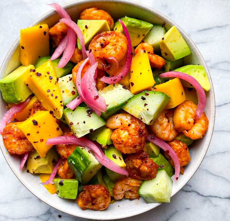 Shrimp Avocado Mango Bowls