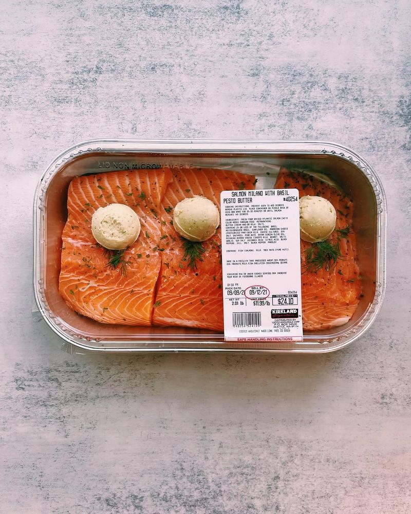 Salmon Milano with Basil Pesto Butter