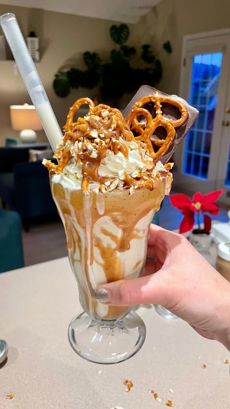 Salted Caramel Pretzel Milkshake