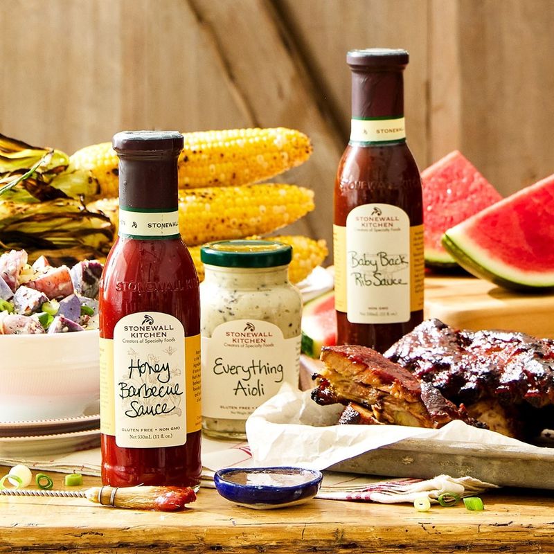 Some Condiments (Like BBQ Sauce or Salad Dressings)