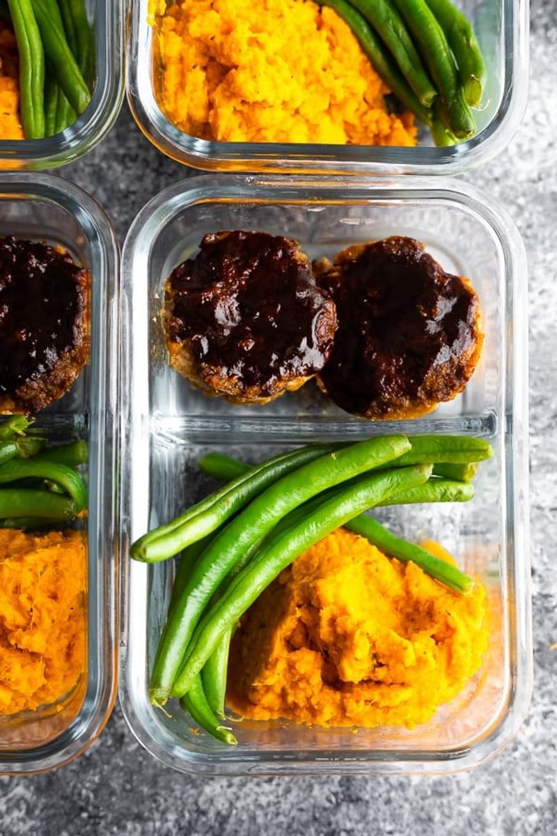 BBQ Meatloaf Meal Prep Bowls