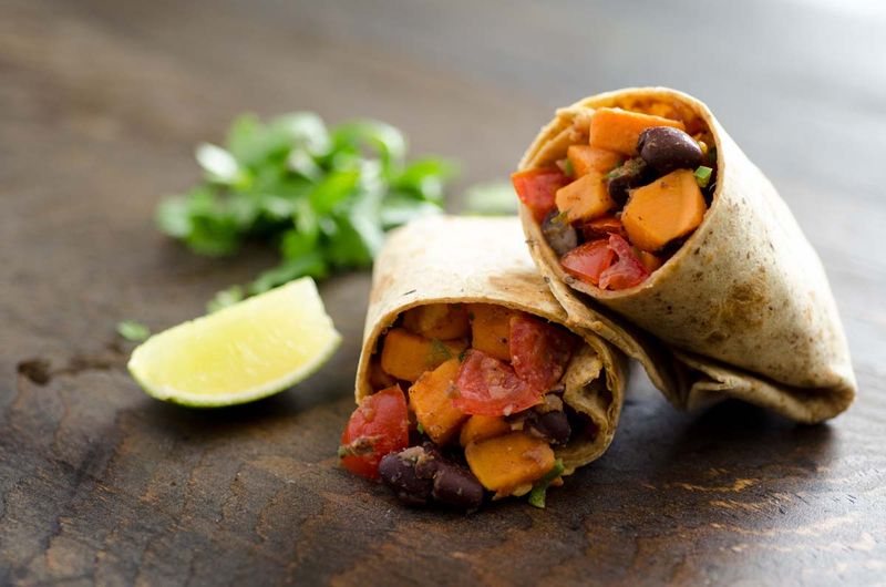 Sweet Potato and Black Bean Burritos