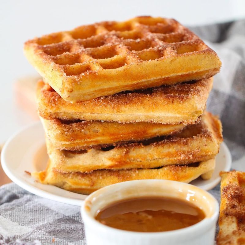 Frozen Waffles with Syrup