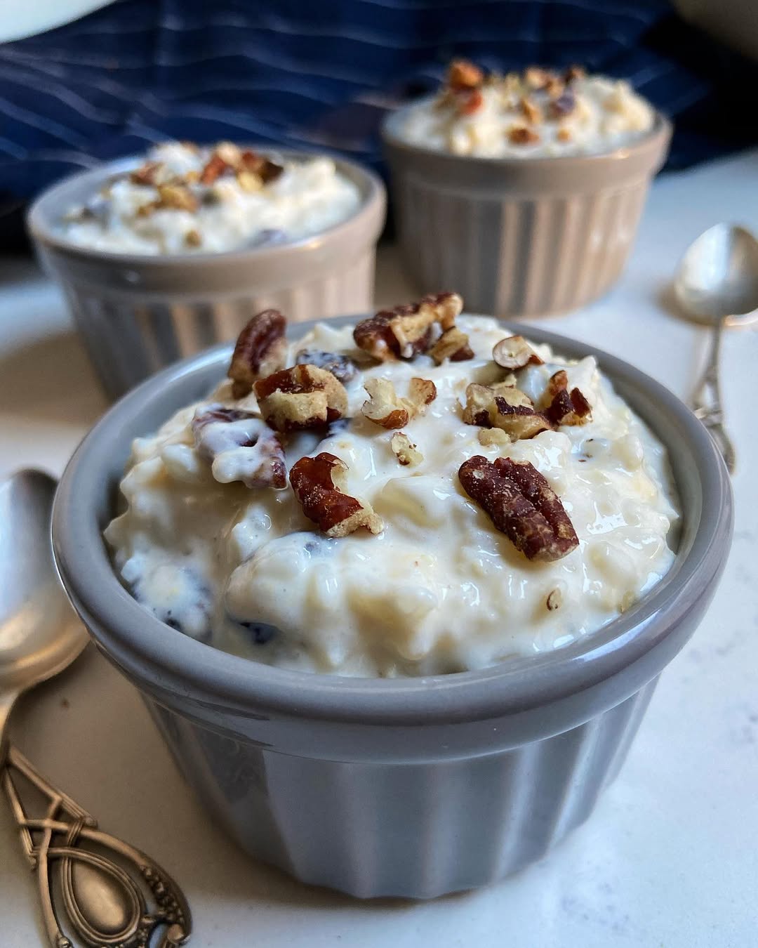 Maple pecan rice pudding