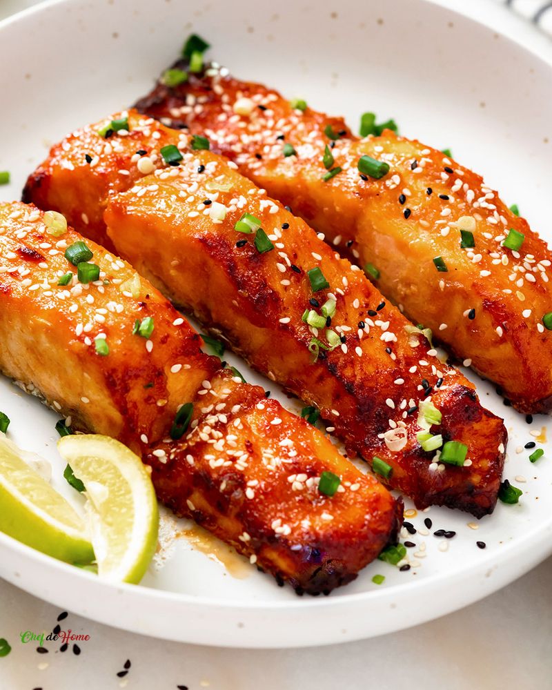 Crispy-Skin Salmon with Miso Glaze