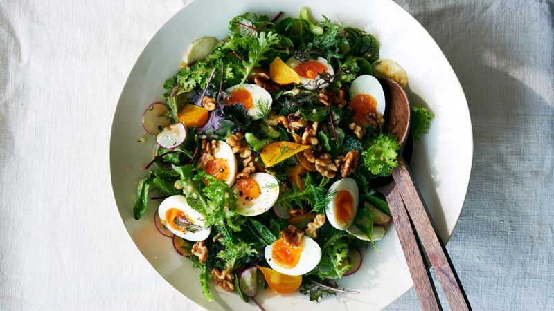 Egg Salad Over Greens