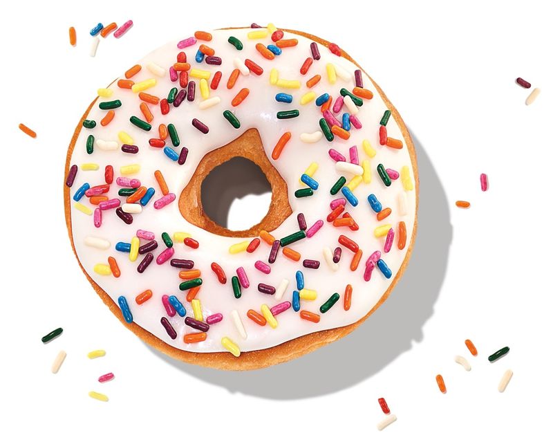 Vanilla Frosted With Sprinkles