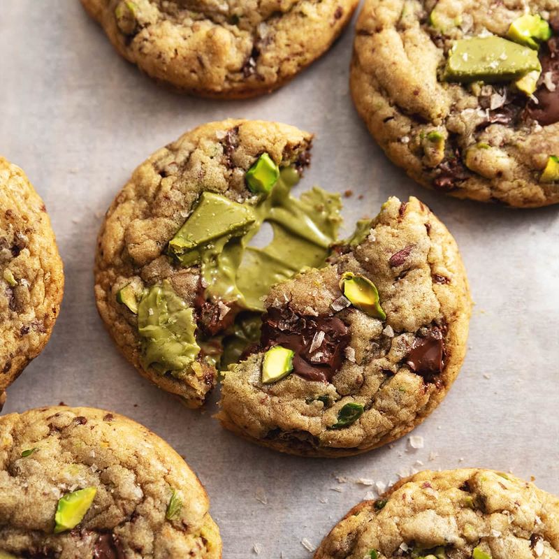 Pistachio Chocolate Chip Cookies