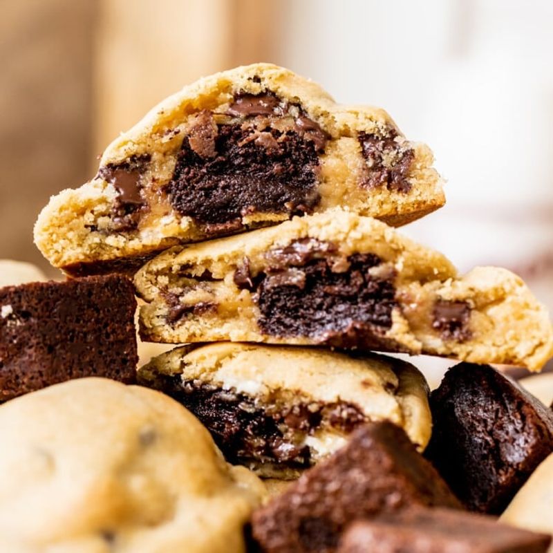 TWIST: Brownie-Stuffed Chocolate Chip Cookies