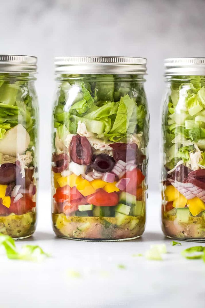 Greek Mason Jar Salads