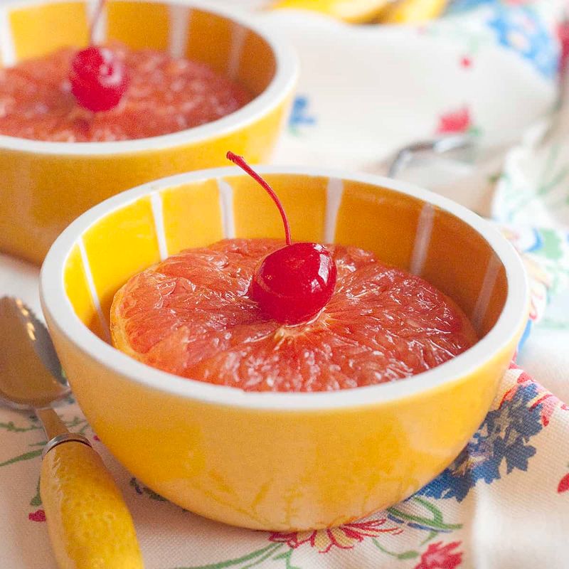 Grapefruit Broiled with Brown Sugar
