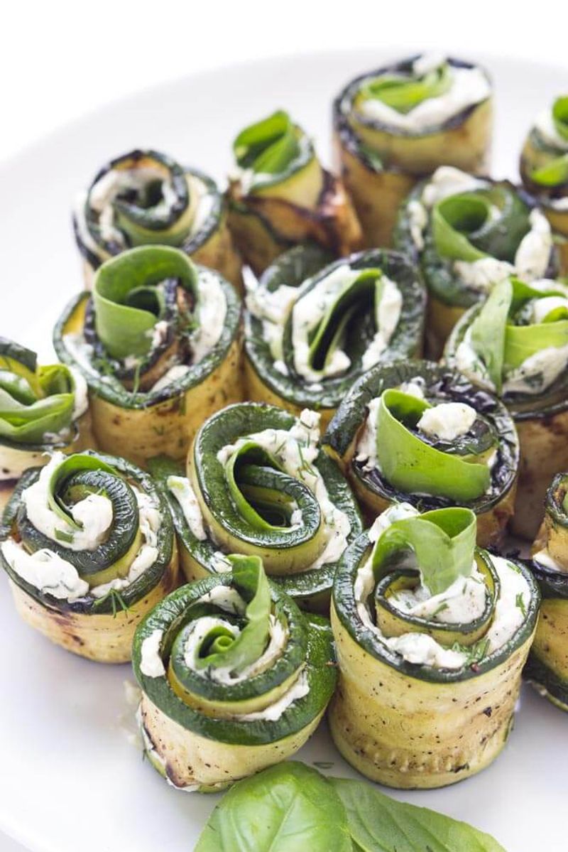 Zucchini Roll-Ups with Herbed Cream Cheese