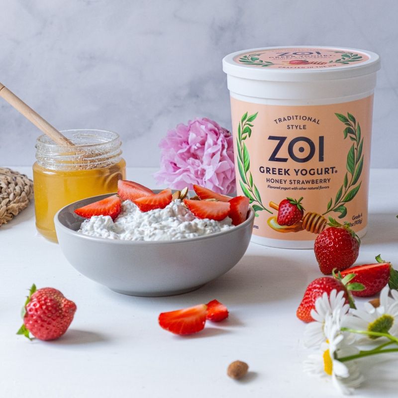 Plain Greek Yogurt with Fresh Fruit