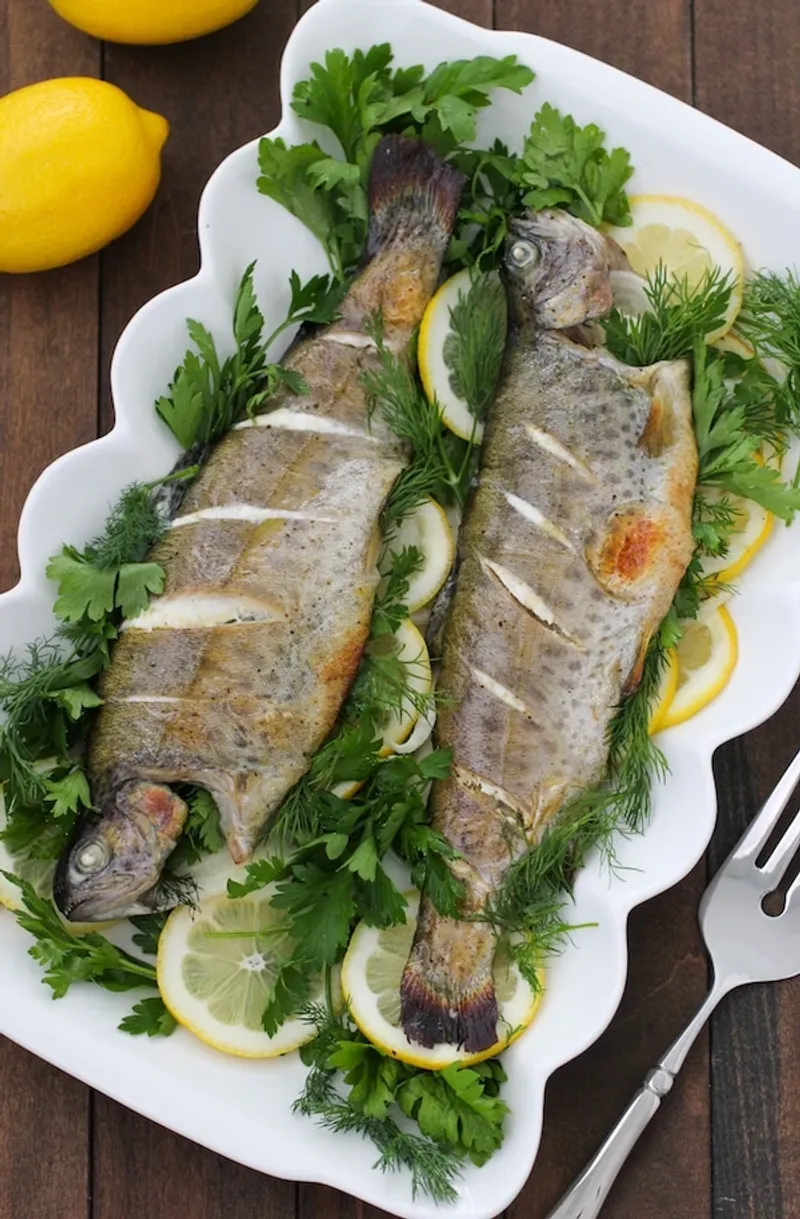 Fresh Herb and Lemon Stuffed Trout