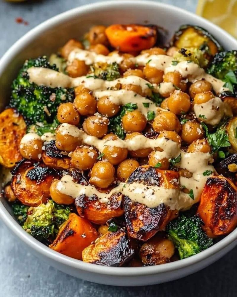 Crispy Chickpea Bowls