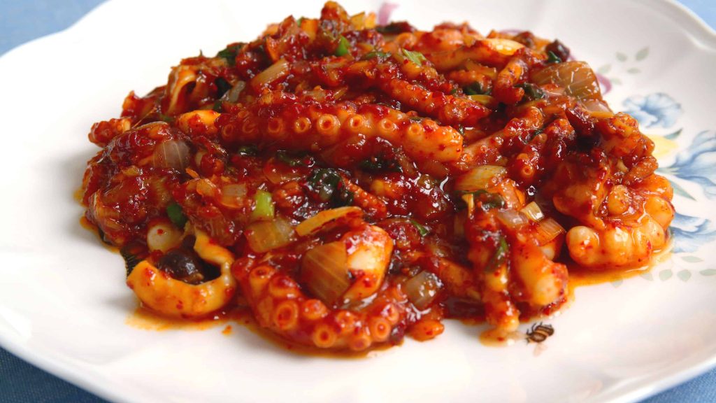 Spicy Stir-Fried Octopus (Nakji Bokkeum)
