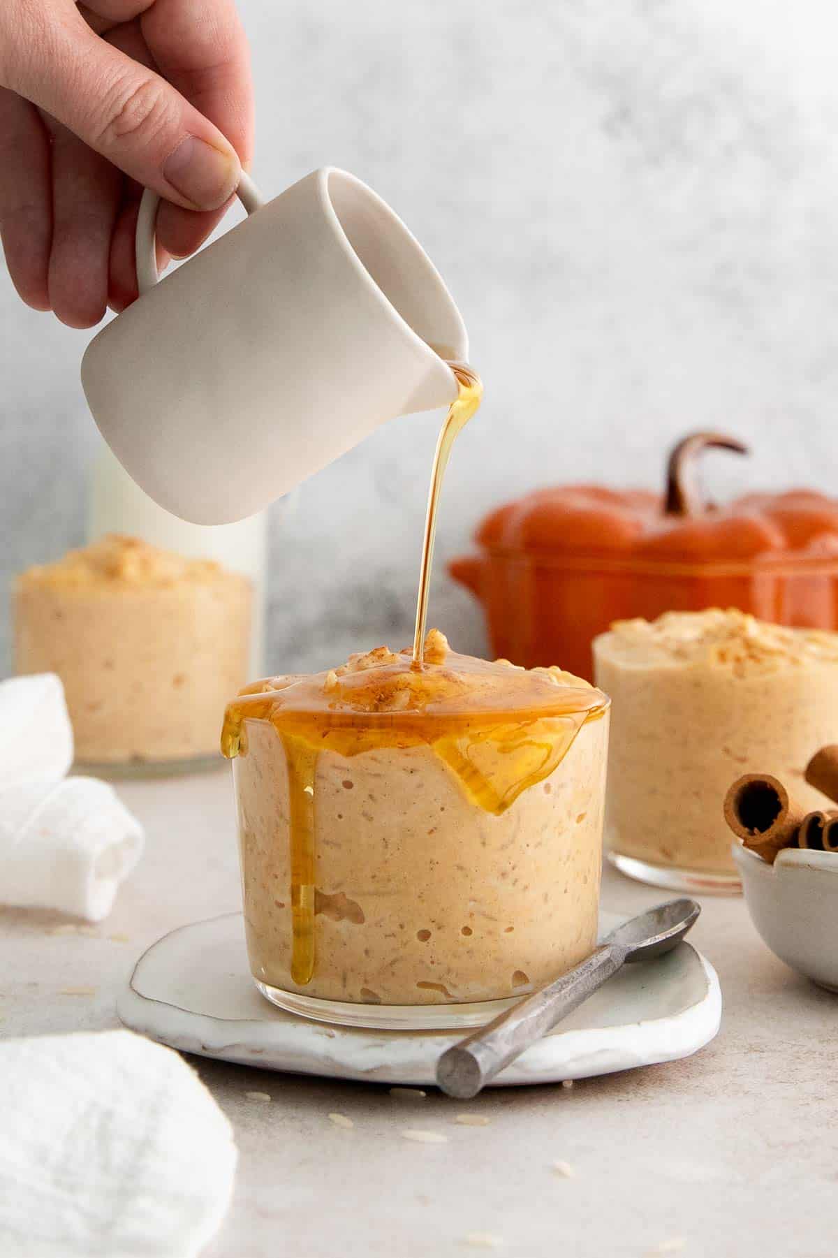 Pumpkin spice rice pudding