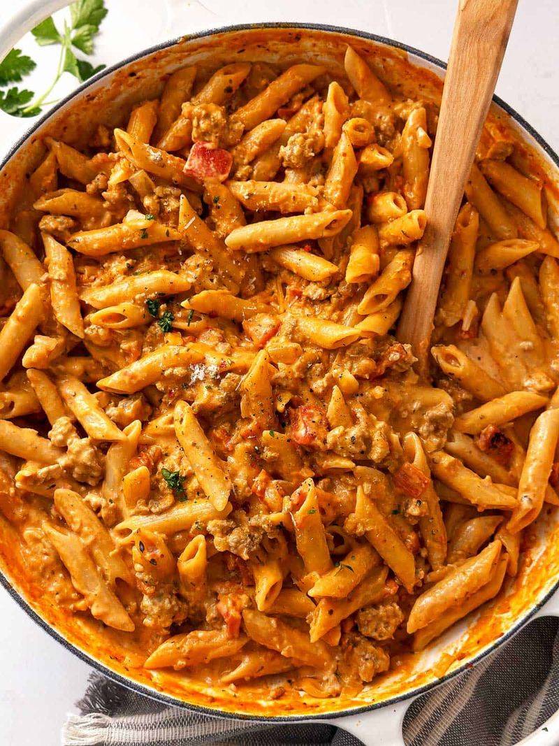 Italian Sausage and Pepper Pasta in One Pot