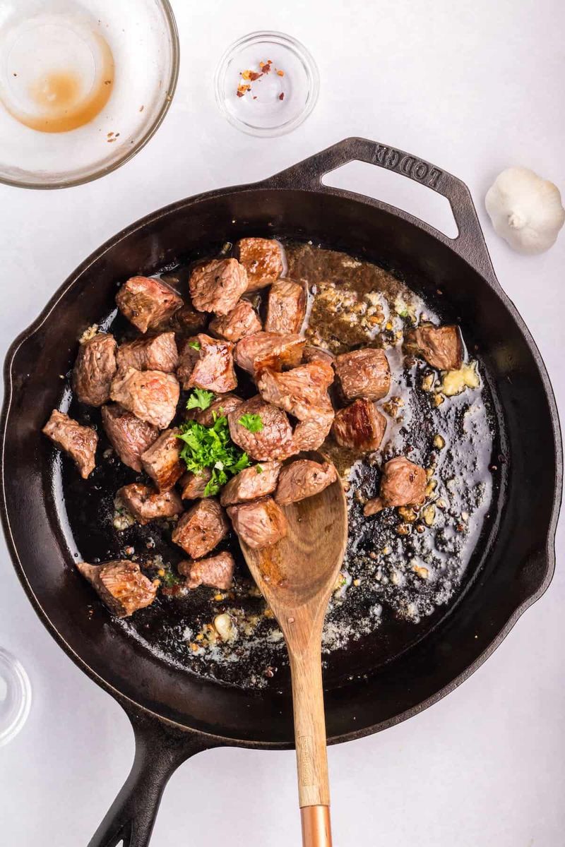 Garlic Butter Steak Bites with Mushrooms