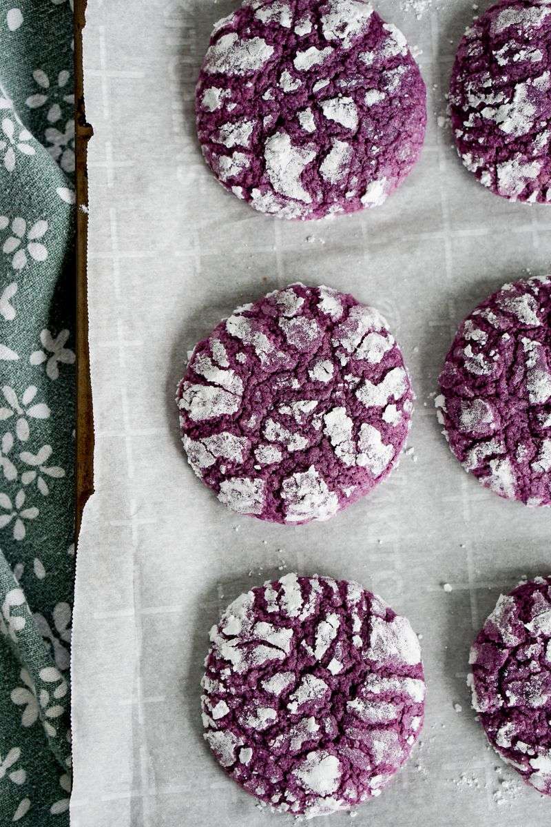 Ube Crinkle Cookies